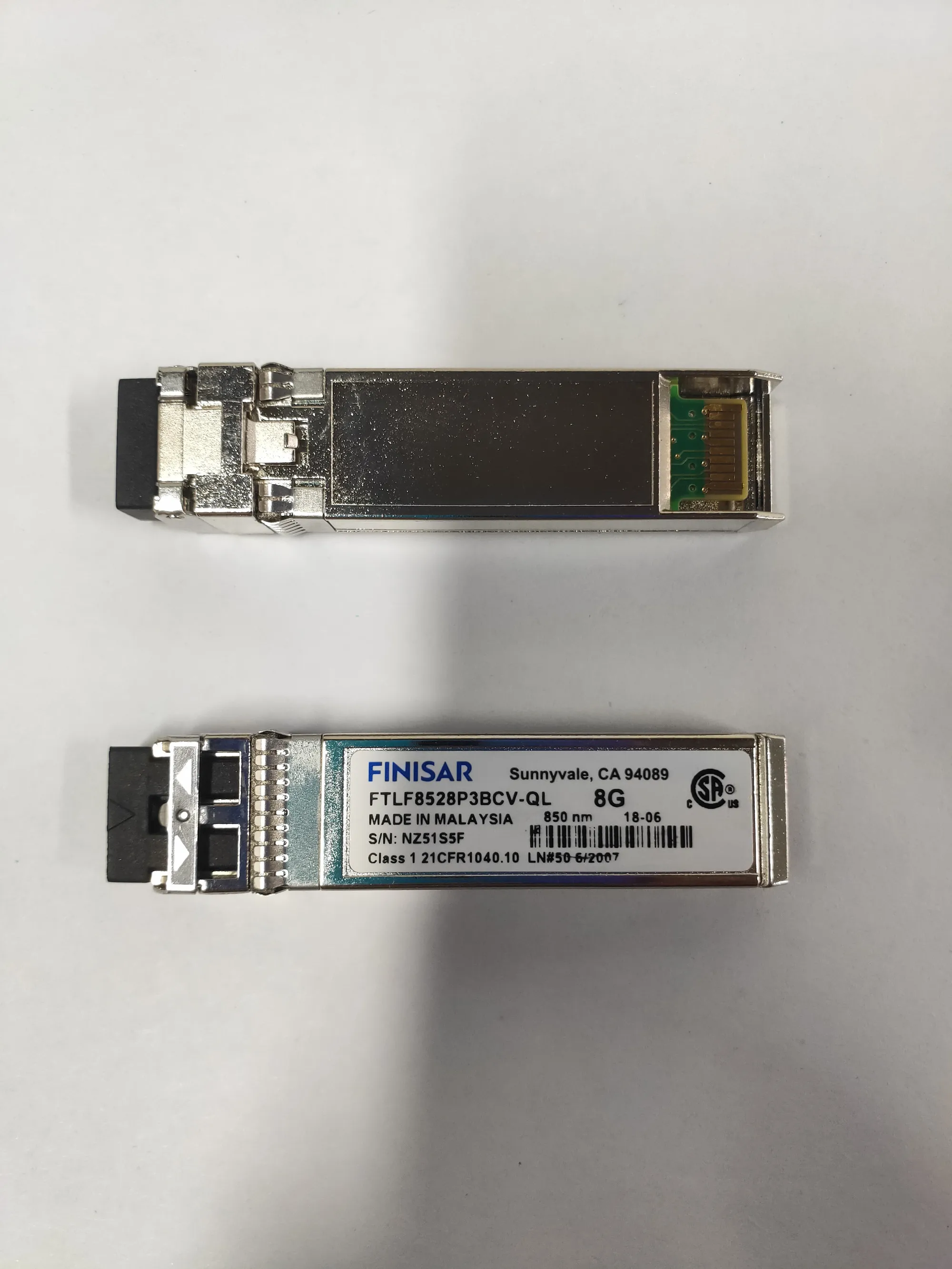 Qlogic 8G SFP FTLF8528P3BCV-QL 850NM 8GB LC Fibre Channel Transceiver For QLE2560 QLE2562 HBA FC Card