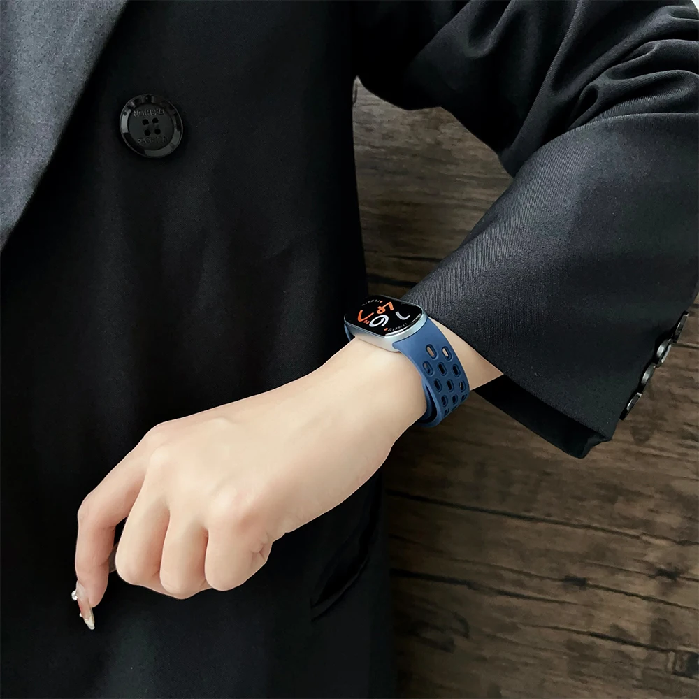 Soft Silicone Strap for Xiaomi Mi Band 9/8 Correa Bracelet Wrist Miband 8 Sport Waterproof Replacement Strap for Xiaomi Band 9