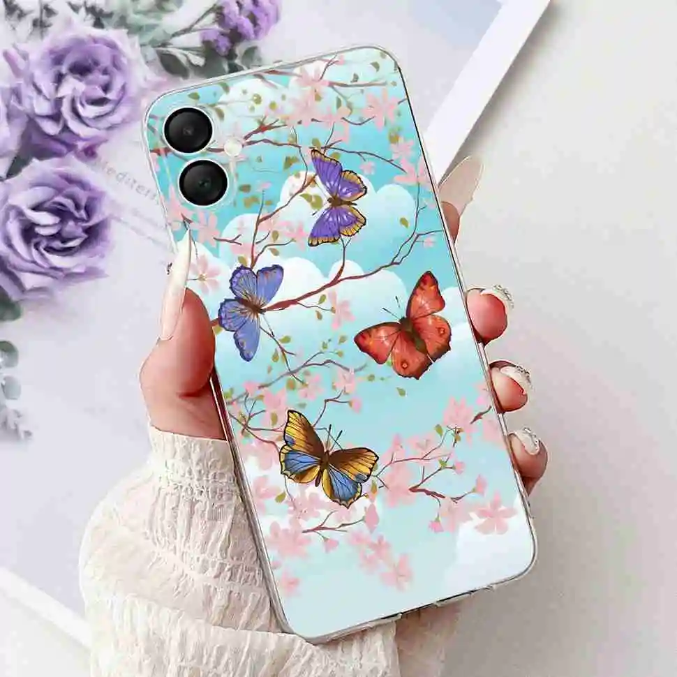Fashionable Floral Soft Silicone Back Cover