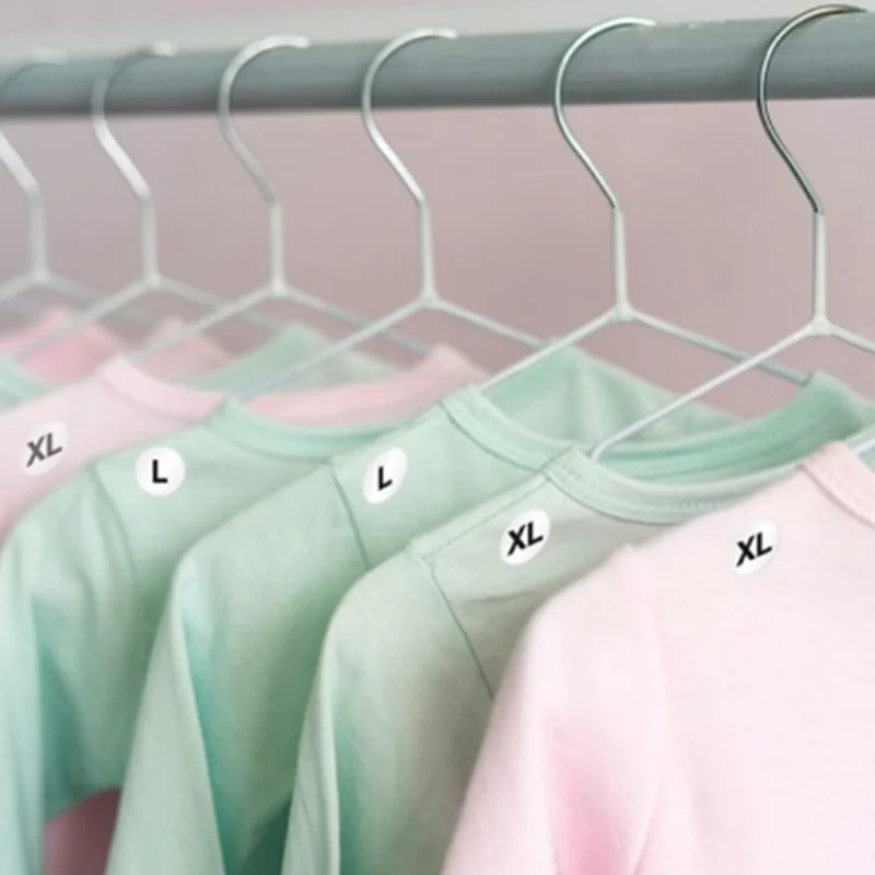 500pcs/roll 2.5cm Mark Sticker Apparel Product Size Model Identification Label Sticker Packaging Bag Label Sticker