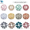 WOLIFE 1PC Baby Silicone Teether Infants Molar Toys Colorful Silicone Chewing Teether Ball Easy To Clean Gift For Baby BAP Free 1