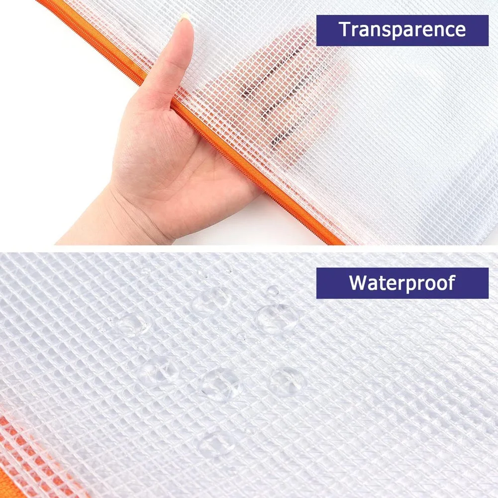 10-Pack Waterproof Mesh Zipper Pouches for Versatile Organization and Storage