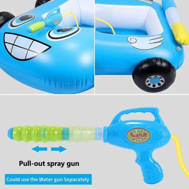 New Children Swimming Ring Inflatable Car Seat Ring Kid Child Swim Ring Accessories Play Gun Water Fire Truck Bumper Car Toys 3
