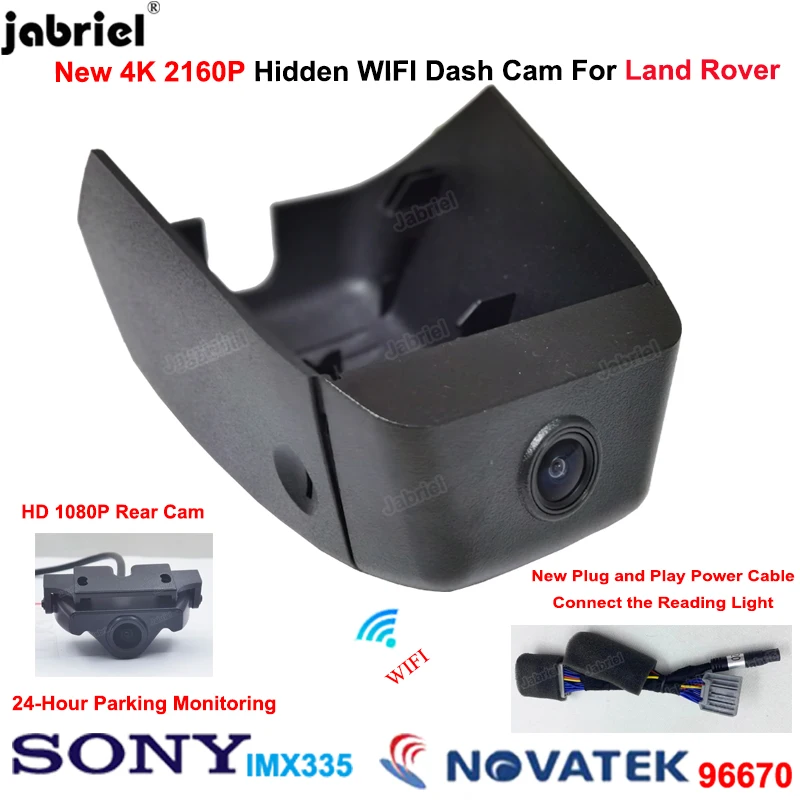 4K Car Dvr Dash Cam Dual Per Land Rover Range Rover Velar Per Land Rover Range Rover Evoque 2020 2021 2022 Per Jaguar 2018-2022