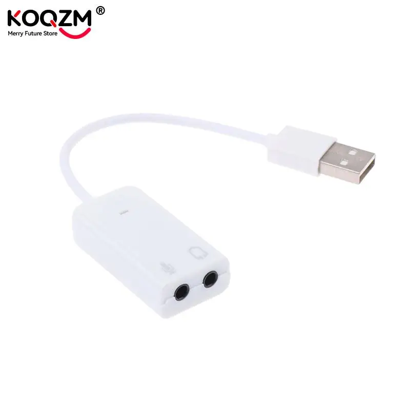 7.1 외장 USB 사운드 카드 잭, 3.5mm USB 오디오 어댑터 이어폰 마이크 사운드 카드, 맥북 컴퓨터 노트북 PC용 휴대용