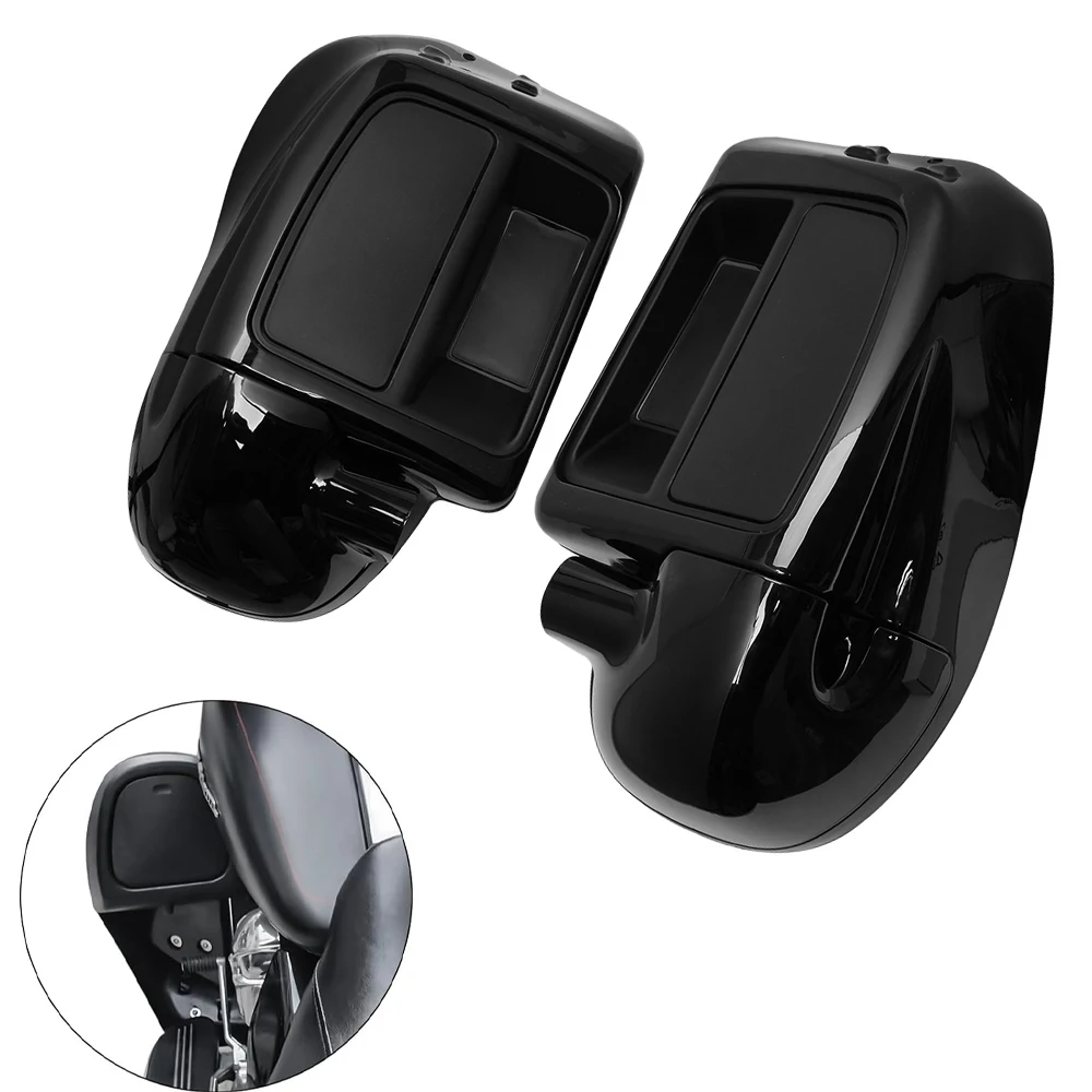 Motorcycle Gloss Black Lower Vented Leg Fairing Glove Box For Harley Touring Street Glide Ultra Road King 2014-