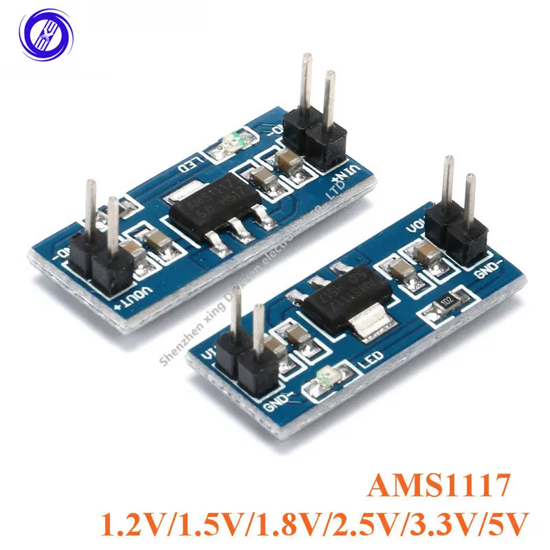 5 Pz Ams1117 Dc-Dc Step Down Modulo Di Alimentazione Buck 800Ma Per Arduino Raspberry Pi 1.2V 1.5V 1.8V 2.5V 3.3V 5.0V