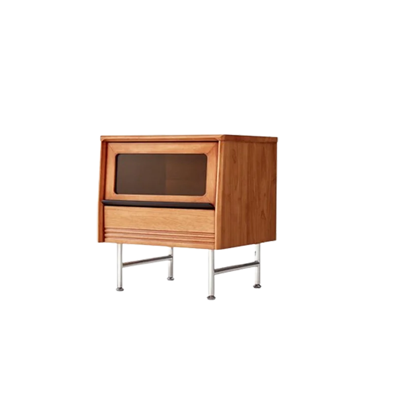 European Unique Nightstands Walnut Brown Luxury Wood Organizer Bedsides Table Bedroom Design Teen Nordic Cabeceros Furnitures