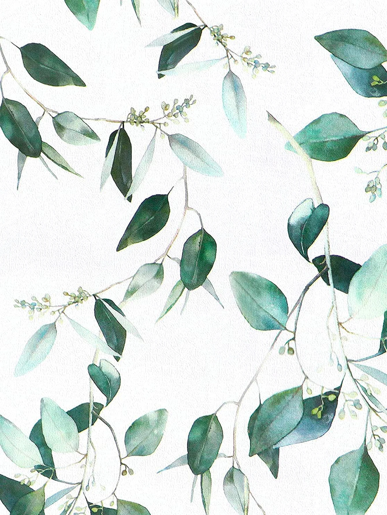 ไวนิลใบไม้สีเขียวลอกและติดวอลล์เปเปอร์ด้วยตนเองวอลล์เปเปอร์กันน้ำสามารถลอกได้สติ๊กเกอร์แปะผนังสำหรับการปรับปรุงเฟอร์นิเจอร์ 1