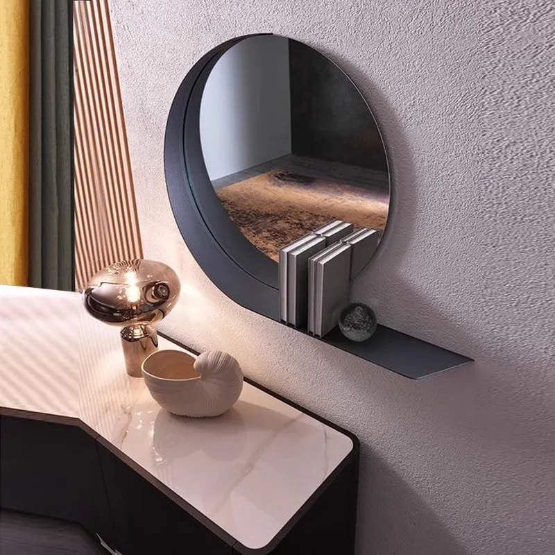 

Большое декоративное настенное зеркало для ванной комнаты, эстетическое круглое зеркало, Настенный дизайн, макияж, Парикмахерское зеркало, товары для дома ZSJ