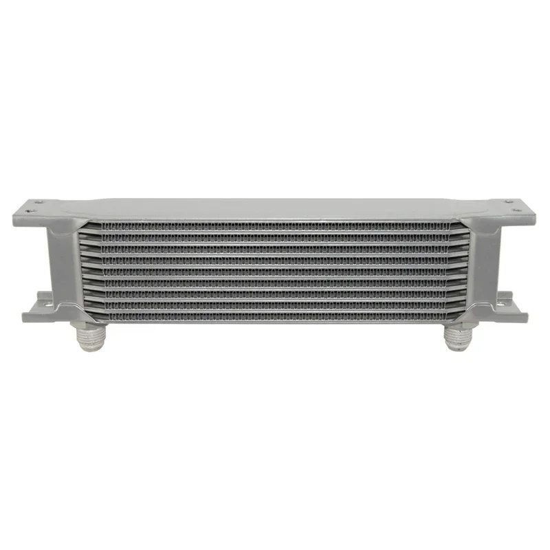Oil Cooler Kit Universal British Style AN8 10 Row Oil Cooler Transmission 3/4"UNF16 Engine Black/Silver