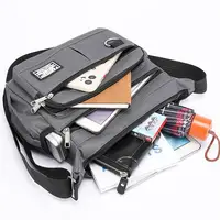 Sac à bandoulière multi-poches pour hommes, sacs à une seule initiative, sac de rangement de grande capacité, sac à main à la mode, sacs à bandoulière d'affaires 5