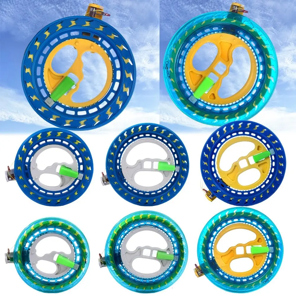 PET 16/18/20cm Kite Reel Winder Fire Wheel String Spool with 1312Feet Line Come with Lock Kite Line Winder Handle Tool 2