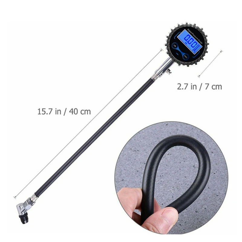 3～200PSI Car Tire Pressure Gauge LCD Display High Precision Digital Tire Tester For Car Truck Vehicle Motorcycle