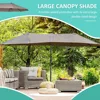 Patio Umbrella Double-Sided Outdoor Market Extra Large Umbrella with Crank, Cross Base for Deck, Lawn, Backyard an 3