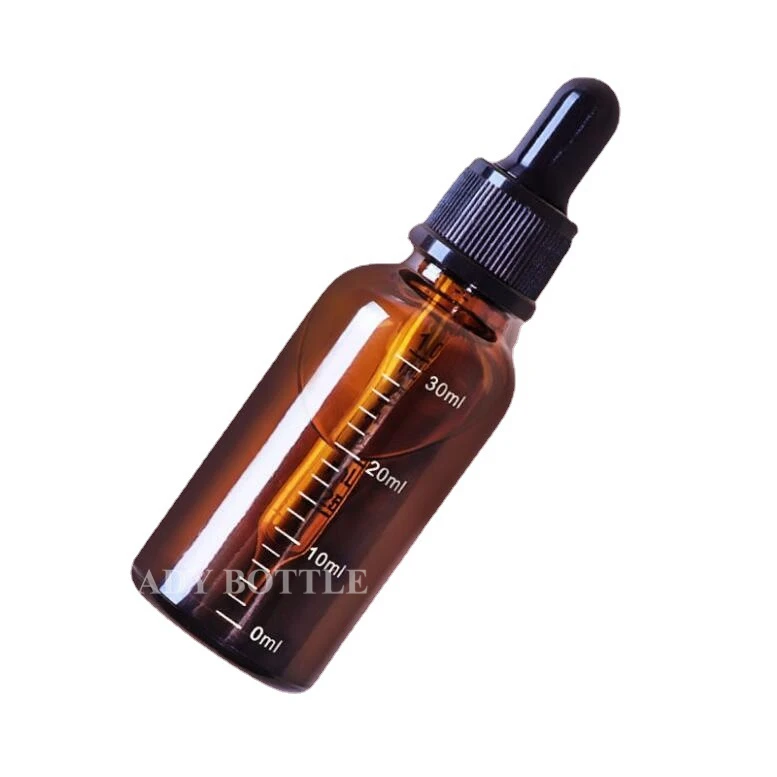 Dropper Bottles With Scale 5ml-100ml Reagent Eye Drop Amber Glass