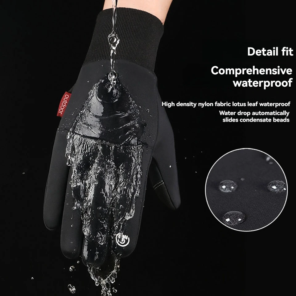 GTUBIKE Autumn Winter Outdoor Cycling Gloves Gym Fitness Sports Running Warm Touch Screen Nonslip Gloves Motorcycle Gloves