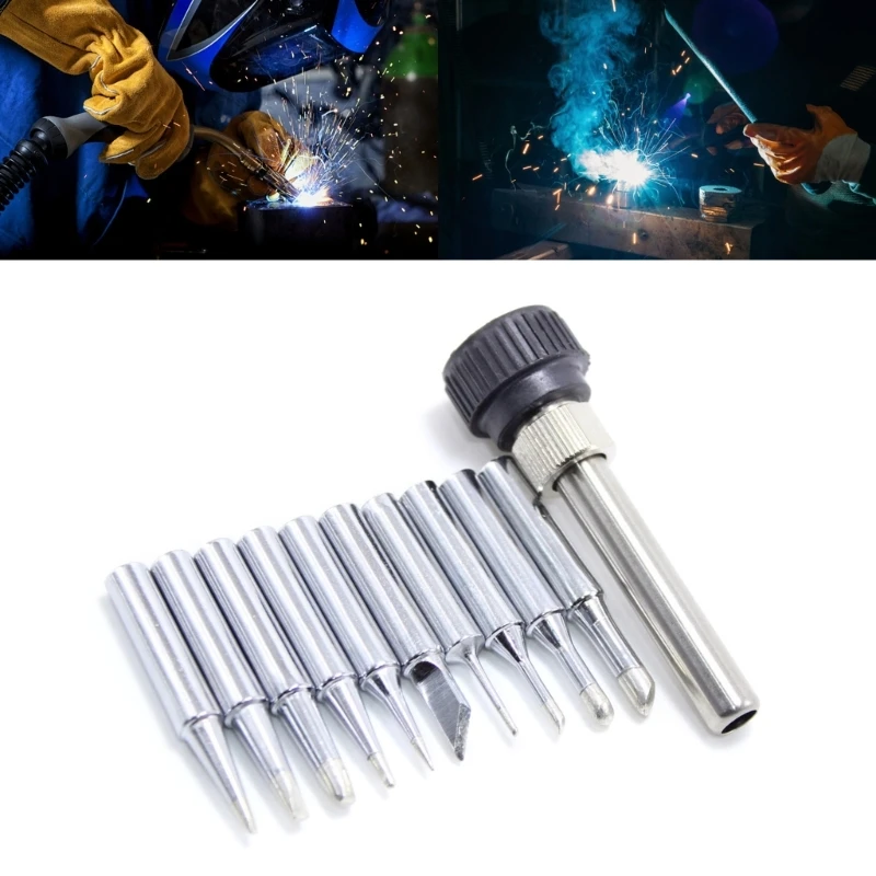 

10Pcs Solder Iron Tip 900M-T Series Soldering Iron Head for 936/937/942 Welding Rework Station Repair Welding Tools