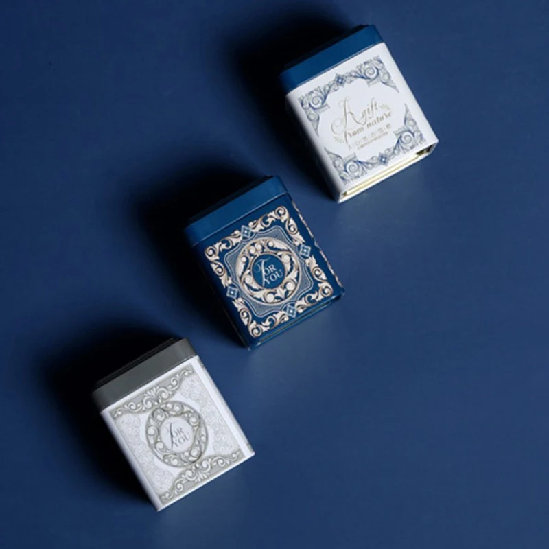 Tea Sealed Box Kitchen Storage Container Jar Tin Square Can Candy Canister Empty Box Creative Small Tea Caddy 2Pcs