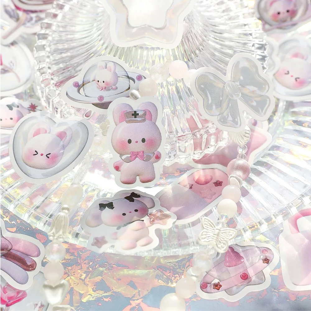 Mr. Paper Cute Box Sticker Girl Heart Cartoon Sealing Sticker DIY Decoration Kawaii Stationery Art Supplies 46pcs/box