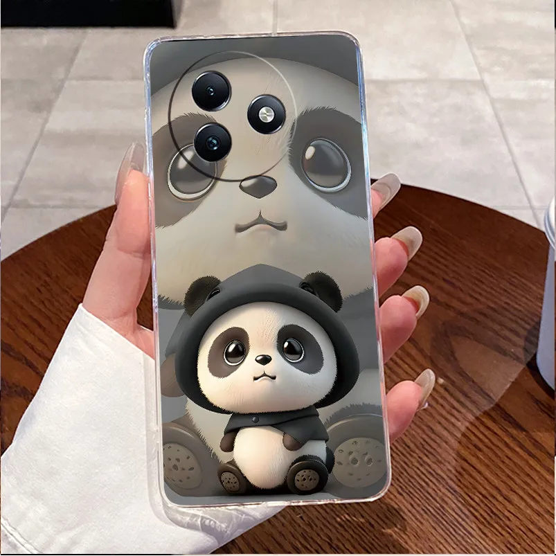 Clear Case with Cute Love Rabbit Cartoon - Luxury Soft Silicone TPU Cover