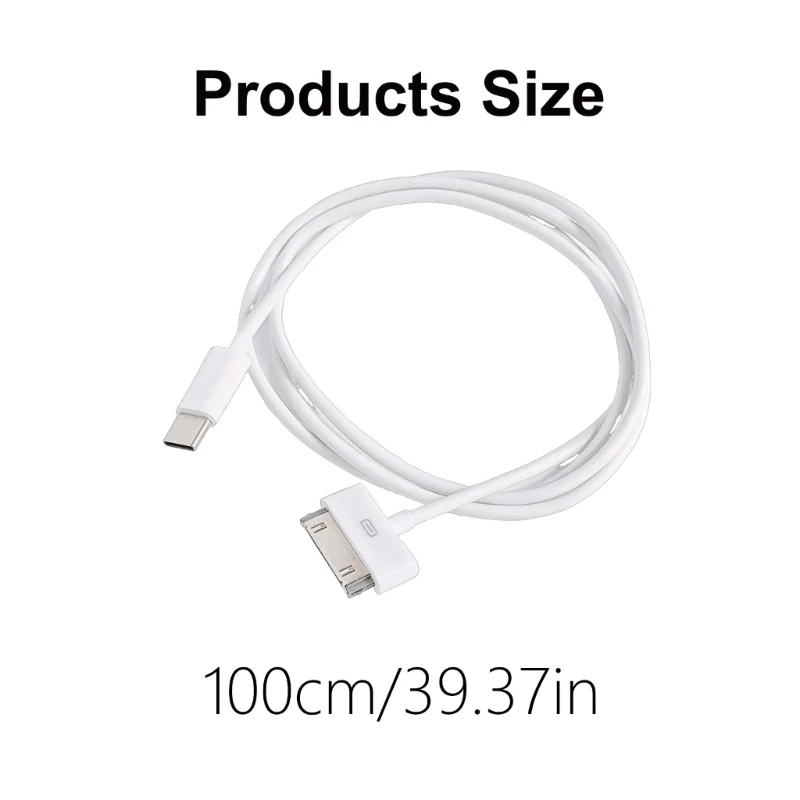 USB Type C to 30-Pin Charging and Data Sync Cable