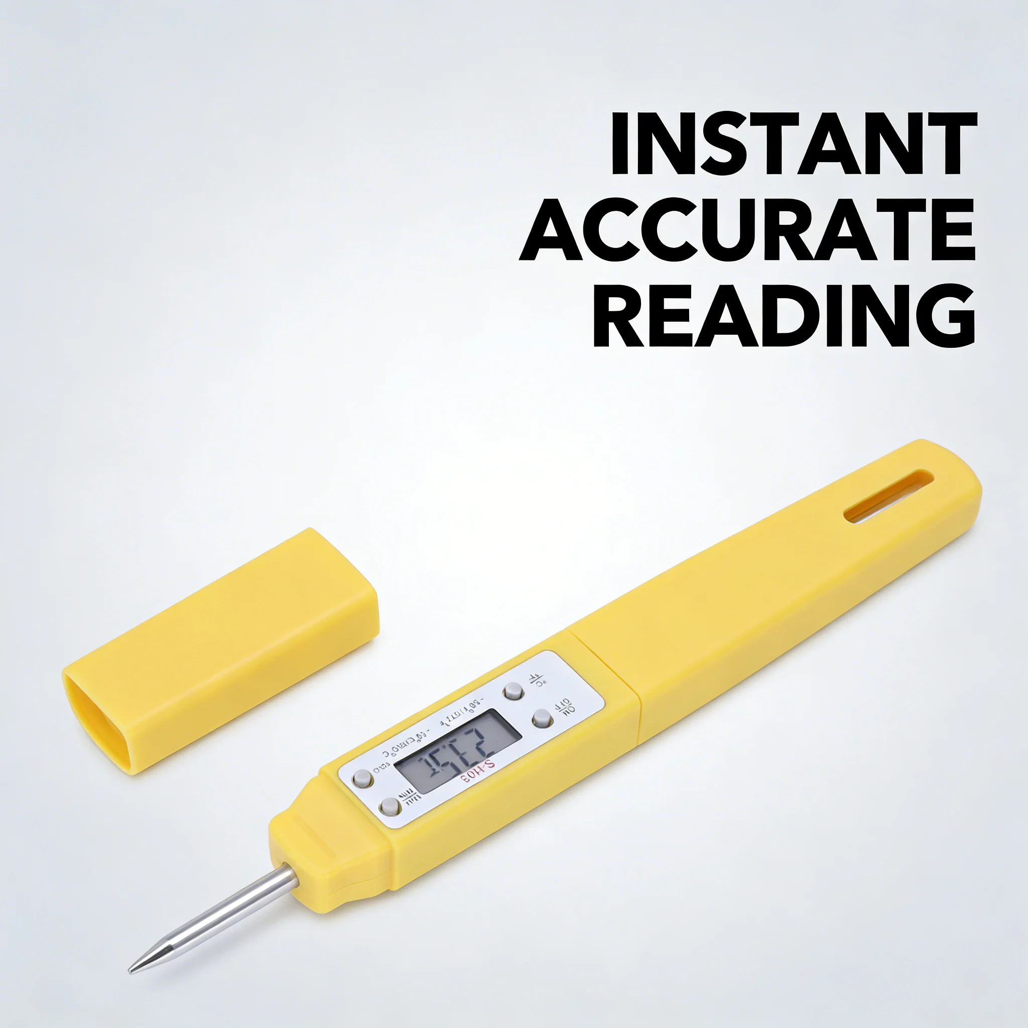 High-Accuracy Digital Food Thermometer with Automatic Calibration