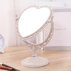 Desktop Makeup Mirror Heart Shape Makeup Vanity Portable Double-side Vanity Mirror Hand Mirror Cosmetic Compact Mirror For Women 3