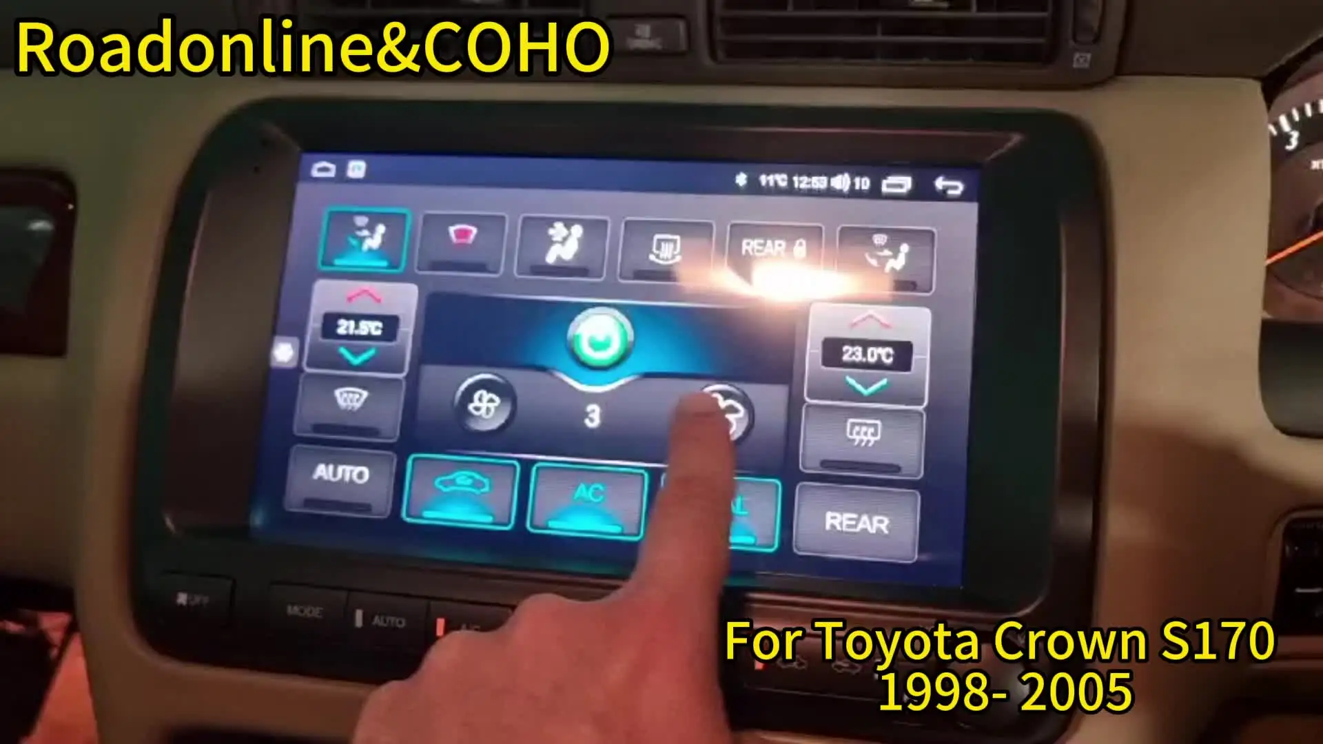 8 + 256 ギガバイトの Android 14 カーラジオトヨタクラウン S170 1998