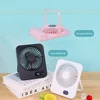 2024 New small fan handy charging long life ultra-thin desktop fan Large wind super quiet folding handheld table fan 5