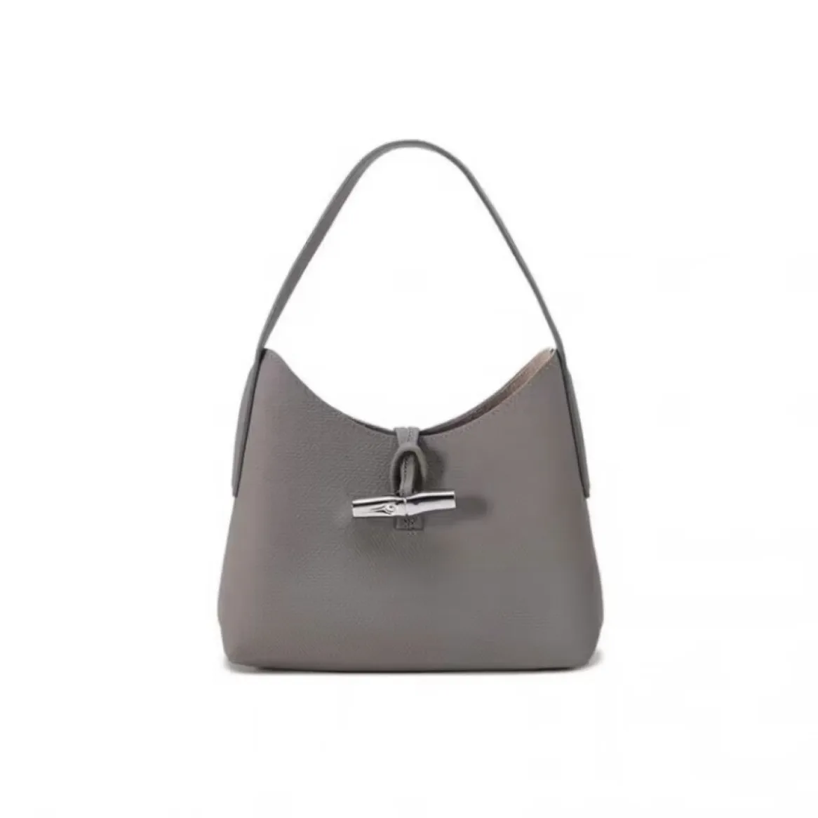 Longxiang's new bamboo bag French shoulder bag armpit bag casual handbag versatile tote bag solid color commuting bag 3
