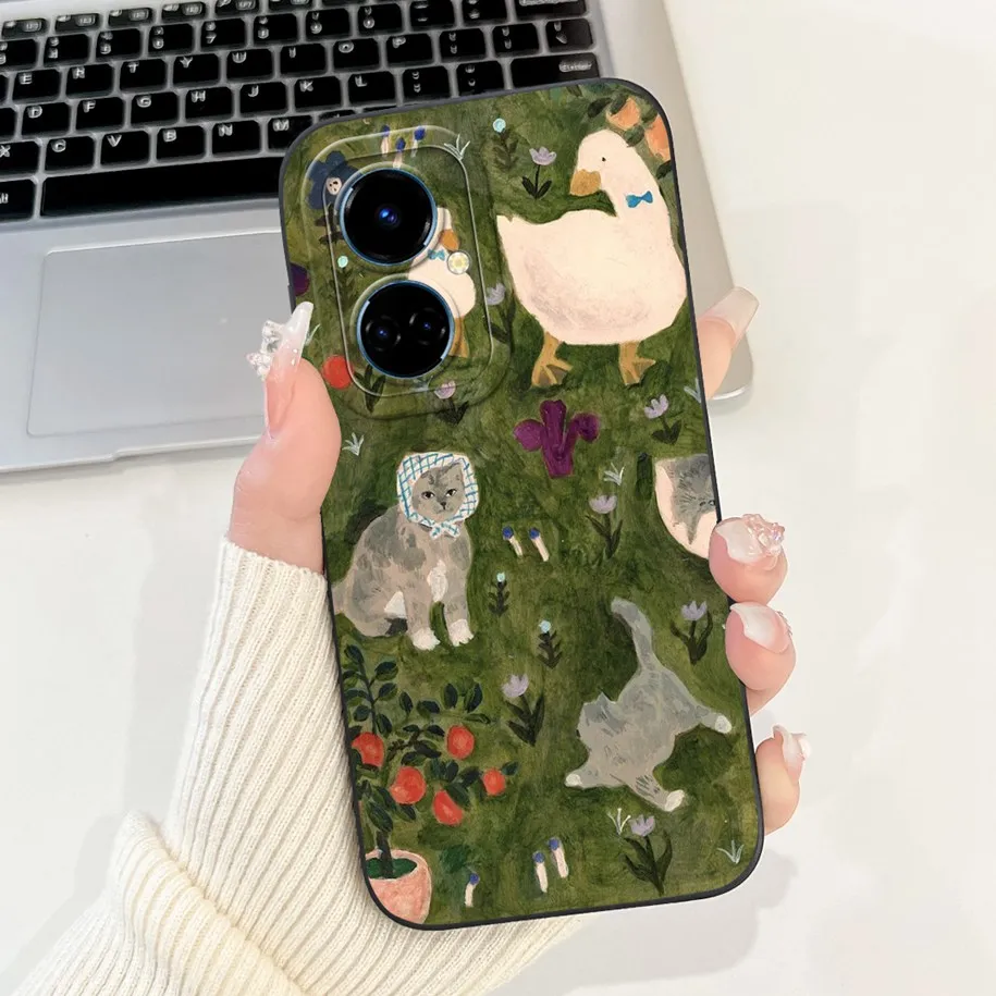 Cute Cartoon Camera Protection Matte Soft Phone Case Cover