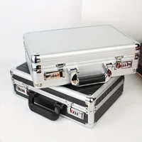 Portable Password Toolbox Aluminum Alloy Safety Equipment Storage Case with Sponge Precision Instrument Fall Protection Box 1