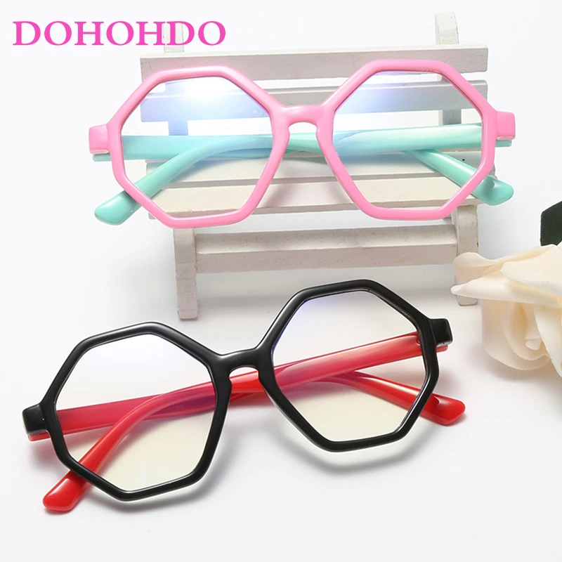 DOHOHDO Kids Anti Blue Light Blocking Glasses Children Optical Frame Eyeglasses Boys Girls Computer Transparent Eyewears UV400