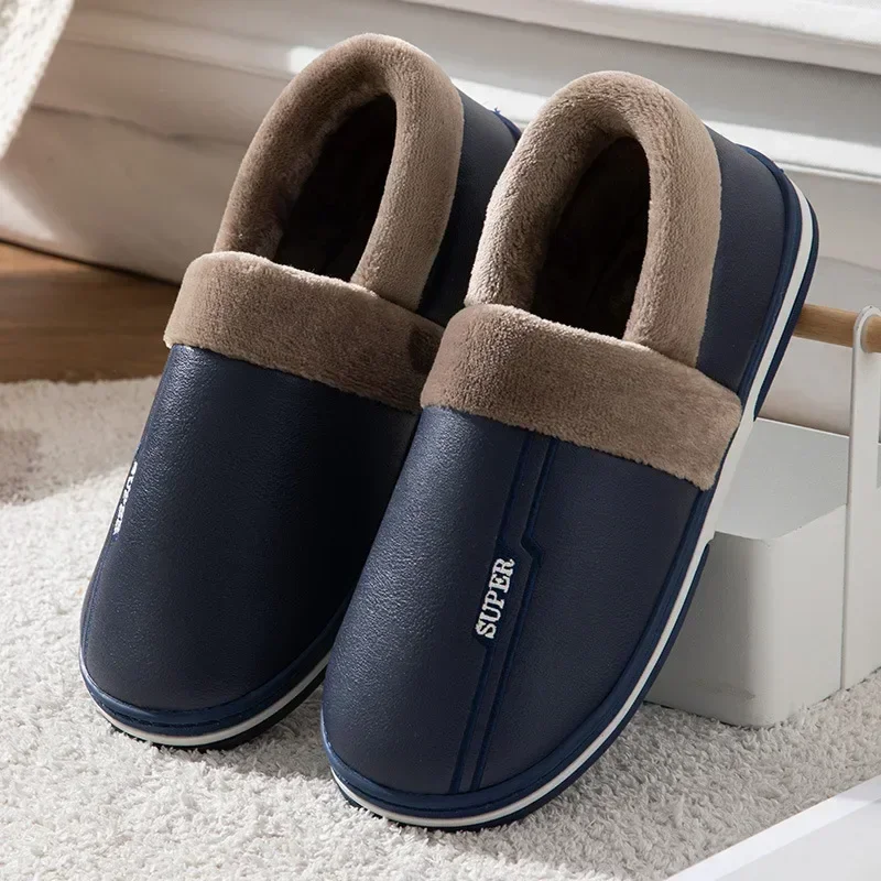 

Slip Warm 48 Size Casual Slippers Waterproof Big Slides 50 Shoes 47 Home Winter Men Non Size Indoor Large 49 Bedroom House