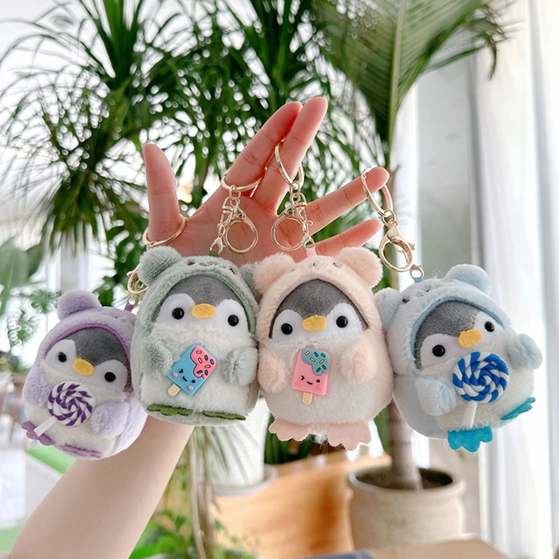 ペンギンのぬいぐるみキーホルダー,小さなぬいぐるみ,子供用ペンダント