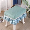 pastoral makeup stool cover frills piano bench cover dustproof 2