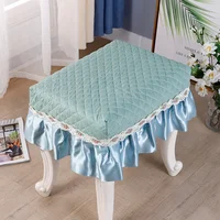 pastoral makeup stool cover frills piano bench cover dustproof 2