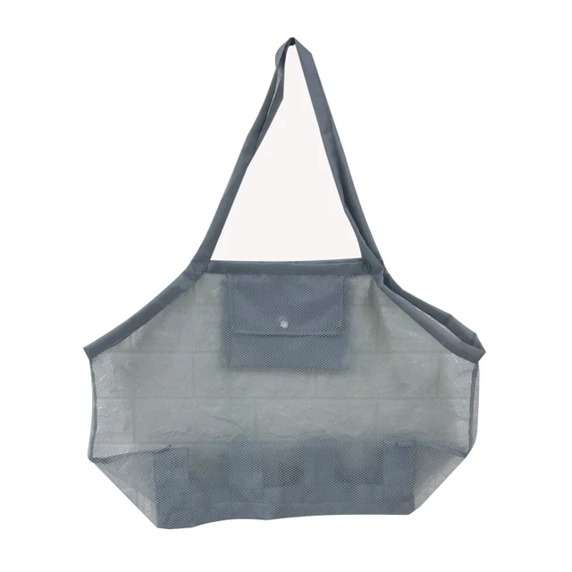 Grey beach bag L
