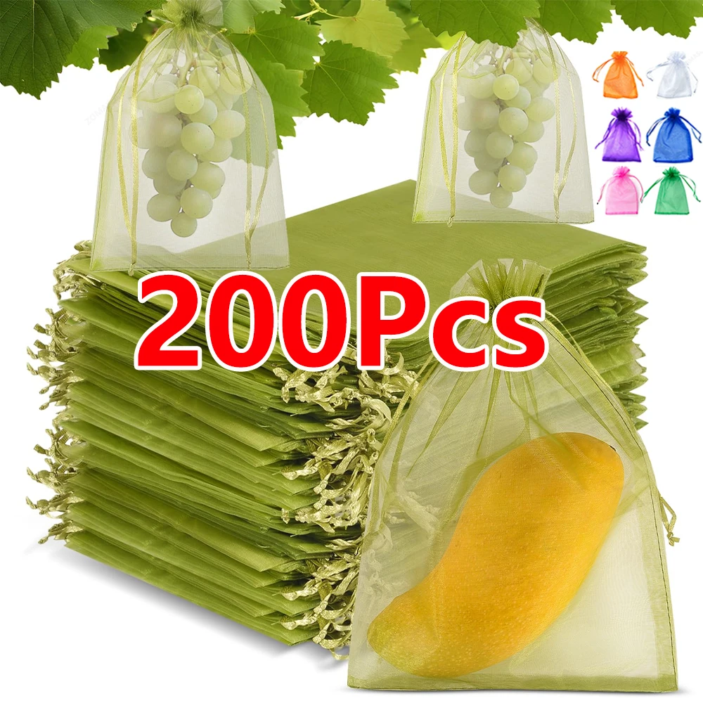 Bolsa Para Uvas Bolsas Protectoras Para Frutas Pack De 100 Malla  Anti-pájaros E Insectos 10x15cm Blanco Bolsas Proteccion Uvas