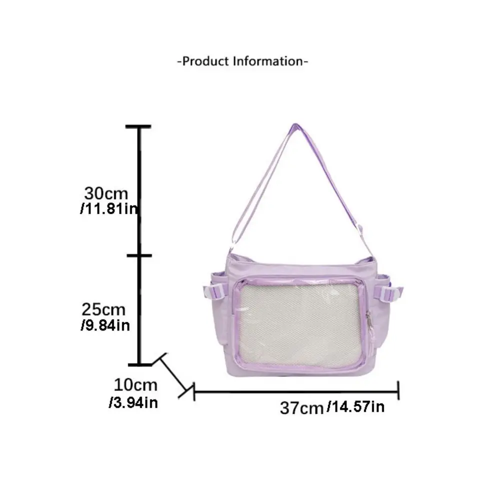รูปสินค้า กระเป๋าใส PVC สะพายข้าง ความจุใหญ่ ใส่ได้ทุกกิจกรรม