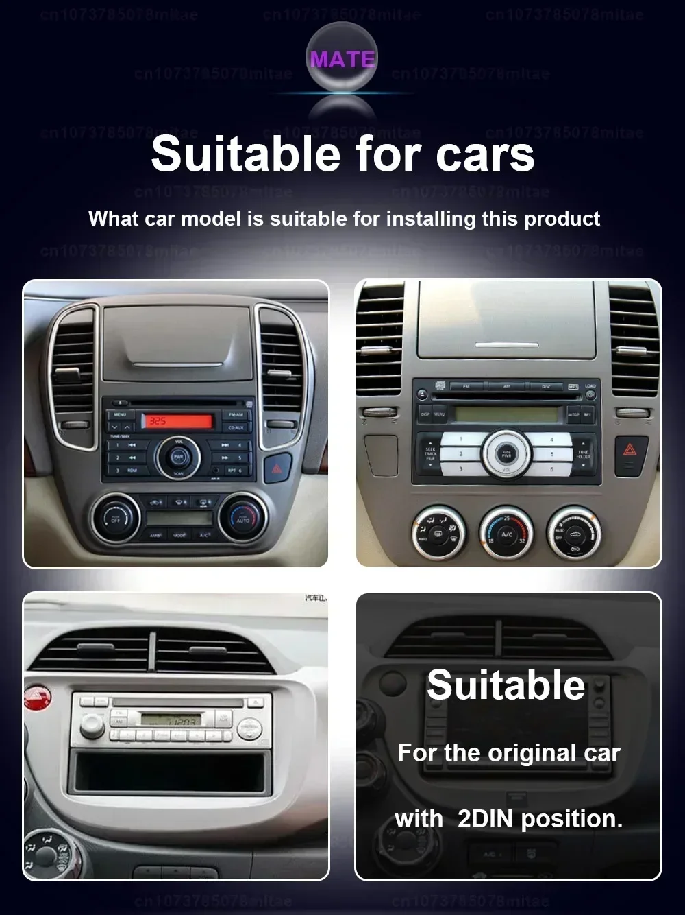 Car Stereo Type C 2 Din 7 Inch Car Universal Multimedia AI Voice Wireless Android Auto Carplay GPS Navigation MP5 Radio steroe head unit