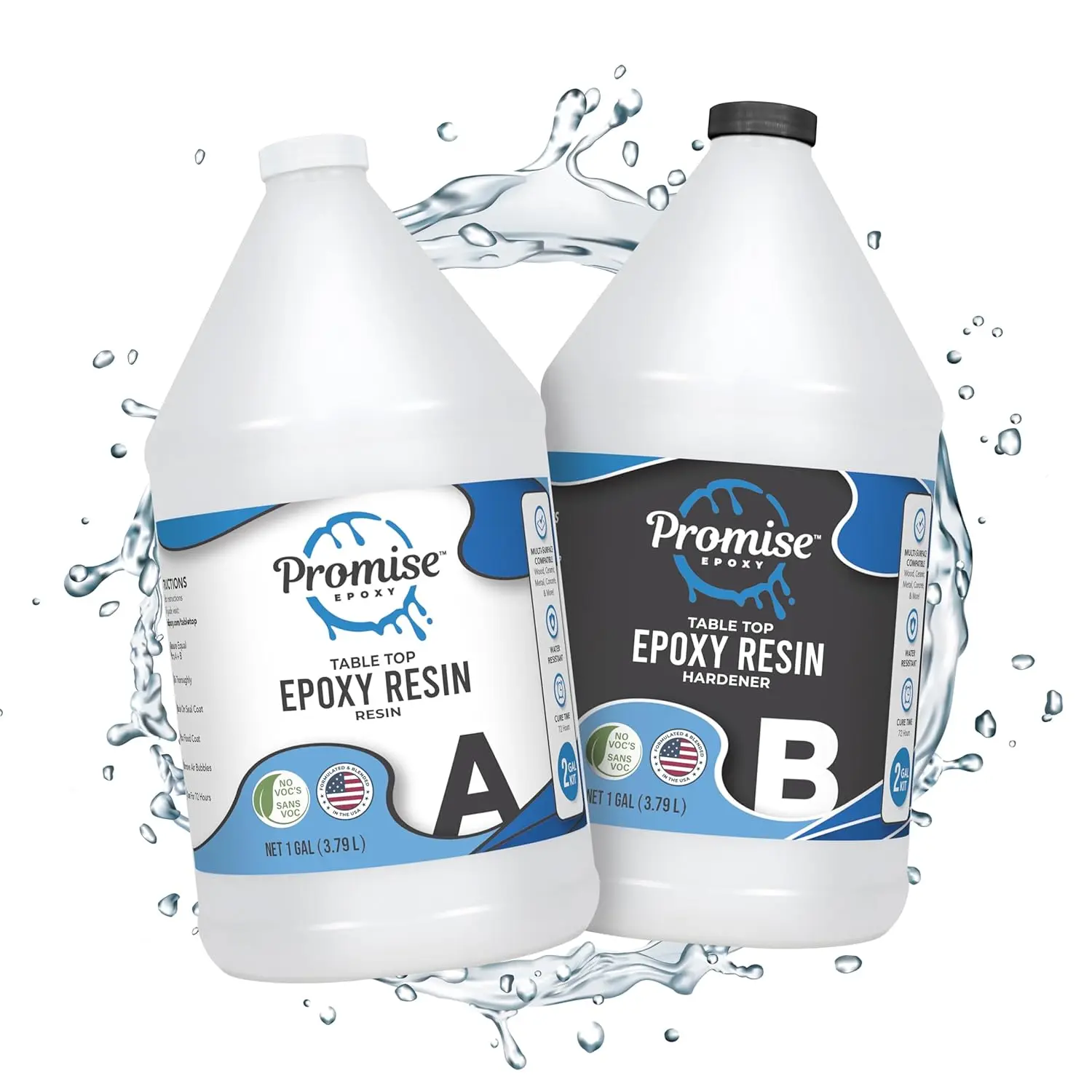 Crystal Clear, UV Resistant, Self Leveling, Food Safe for Table Top, Arts & Crafts, Casting, Jewelry Making