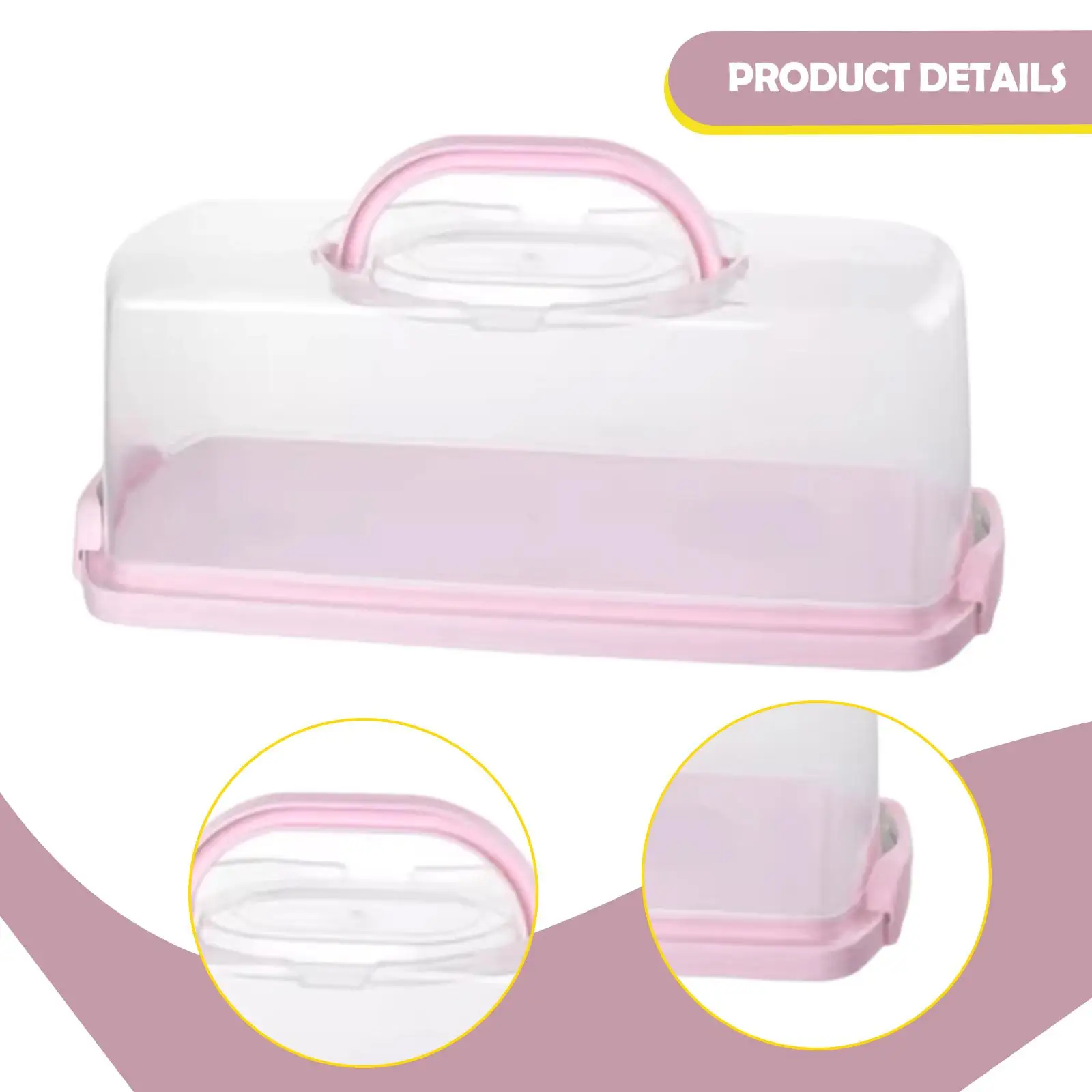 Rectangular Bread Box Food Storing Multifunction with Transparent Lid with Handle Bread Keeper for Graduation DIY Baking