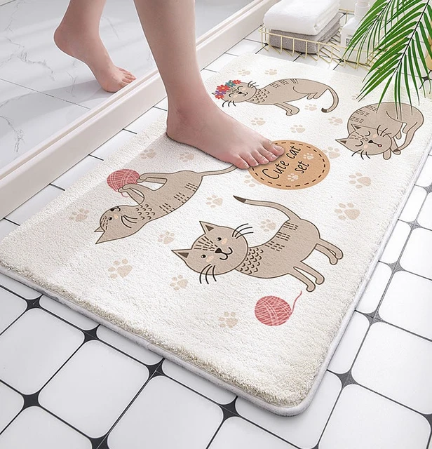 3D Cute Printed Bathroom Mat, Doormats , floor matt , Bathmat ,Kitchen Mat  Water Absorbing Non slip Water