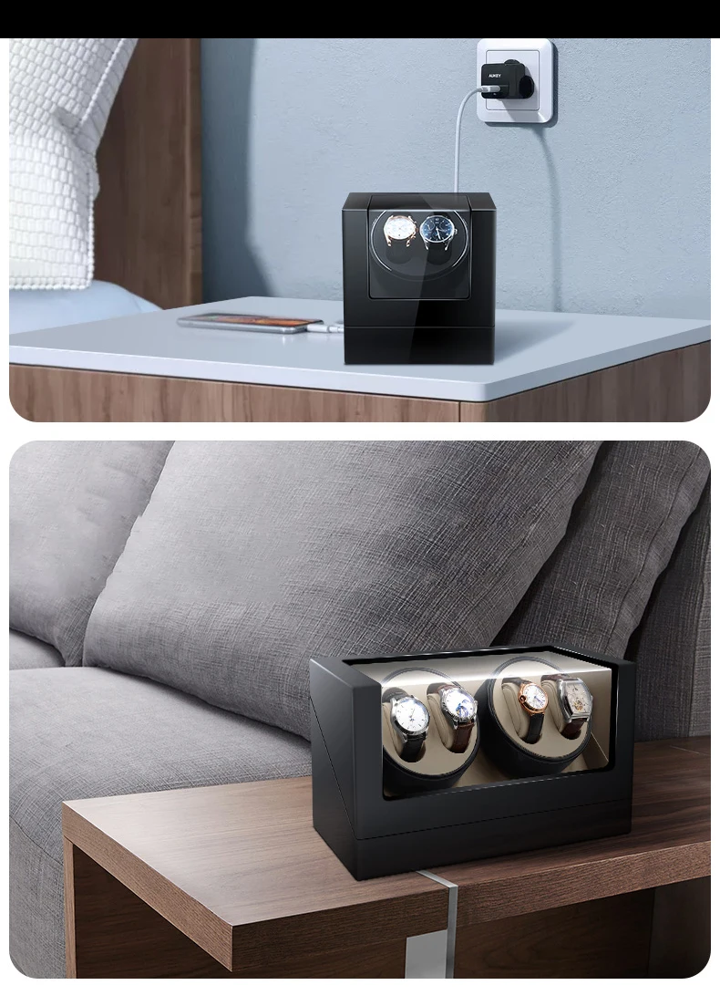 IBBETON premium automatic watch winder with quiet Mabuchi motor and carbon fiber design