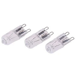 10Pcs G9 Pin Halogen 120V 25W 40W 60W Light Bulb JCD G9 for Overhead Projection, Fiber-Optics, Landscape Lighting, floor lamps