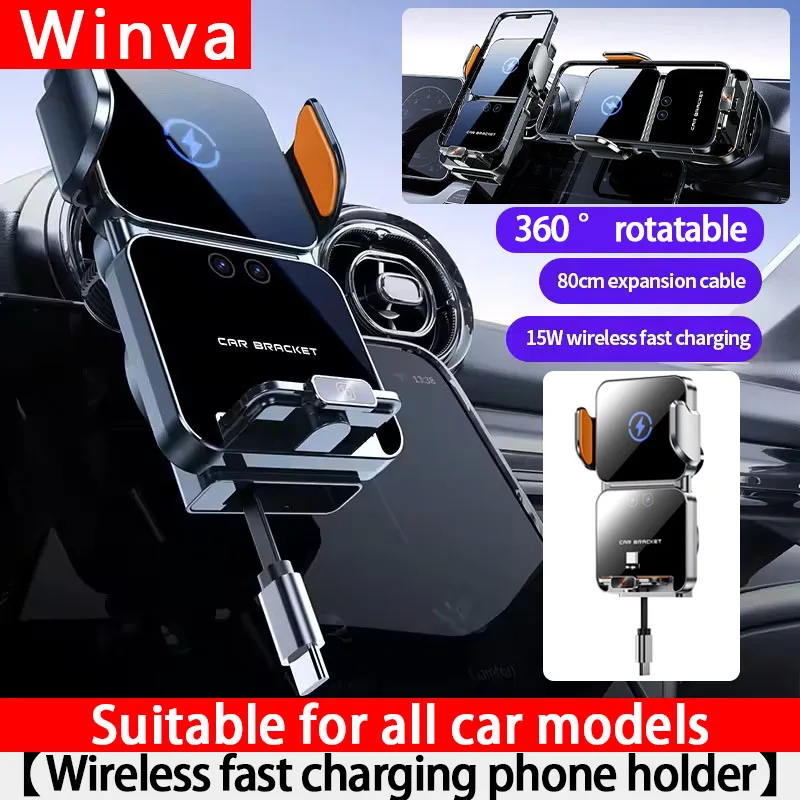 For Tesla Model Y/3 And Other Car Max 66w Car Wired Phone Holder 15w Wireless Ch
