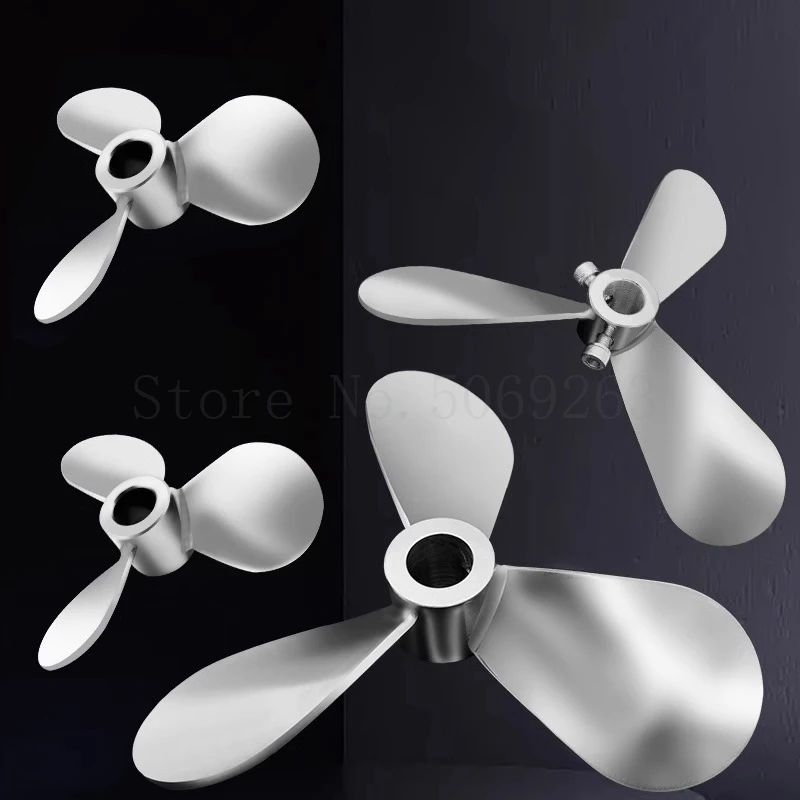 thumbnail image 2 of Stainless Steel 3-Blade Stirring Paddle (Impeller) - 80mm Diameter, 12mm Hole, For Paint, Ink, Lab Mixing 2 of 11