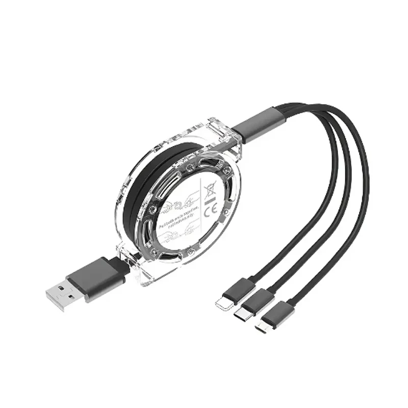 Universal 3-in-1 Retractable Fast Charging USB Cable